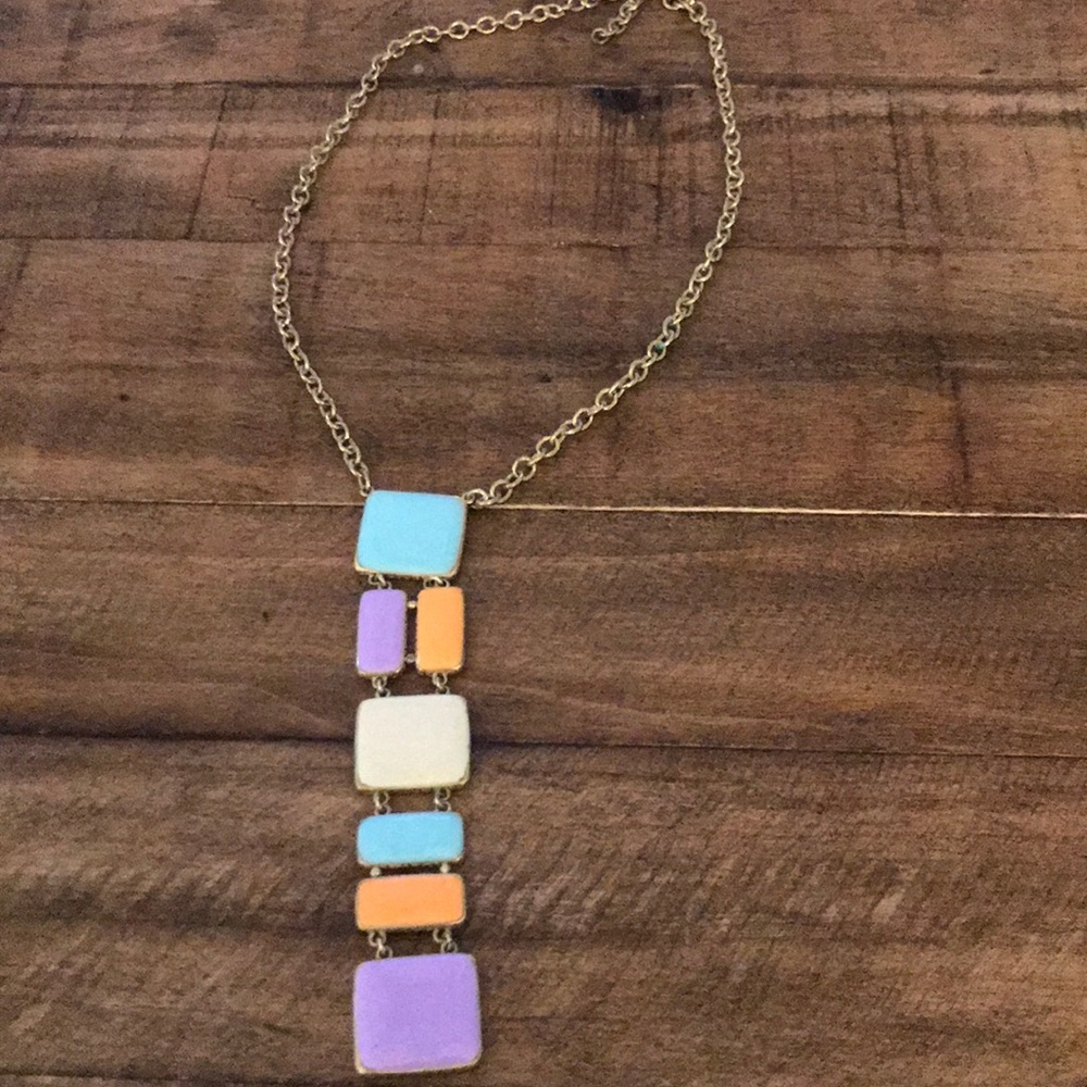 Colorful drop necklace